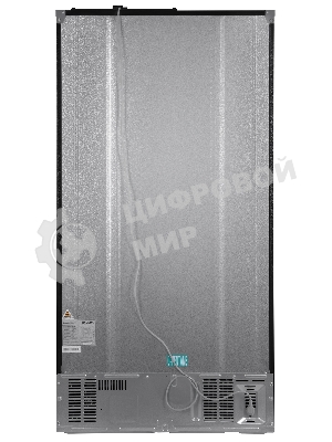 Холодильник Hyundai CS6503FV черное стекло двухкамерный 407/205л морозилка сбоку, No Frost, Side by Side