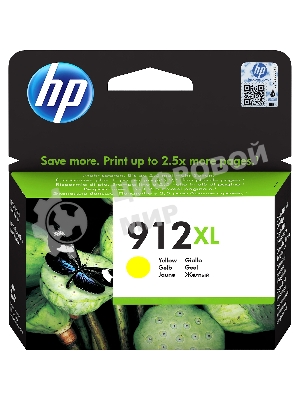 Картридж струйный HP 912XL 3YL83AE желтый увеличенной емкости (825 стр) для HP OfficeJet 801x, 802x