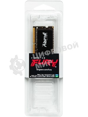 Оперативная память Kingston Fury Impact, DDR4, 16GB (1x16GB), 3200MHz, CL20, SO-DIMM