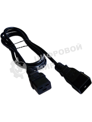 Шнур питания Lanmaster C19-C20, 3х1.5, 220В, 16А, черный, 2 метра