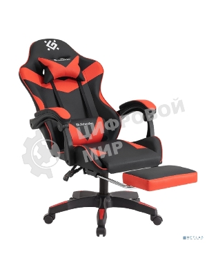 Кресло Defender TORNADO BLACK/RED черный/красный, экокожа