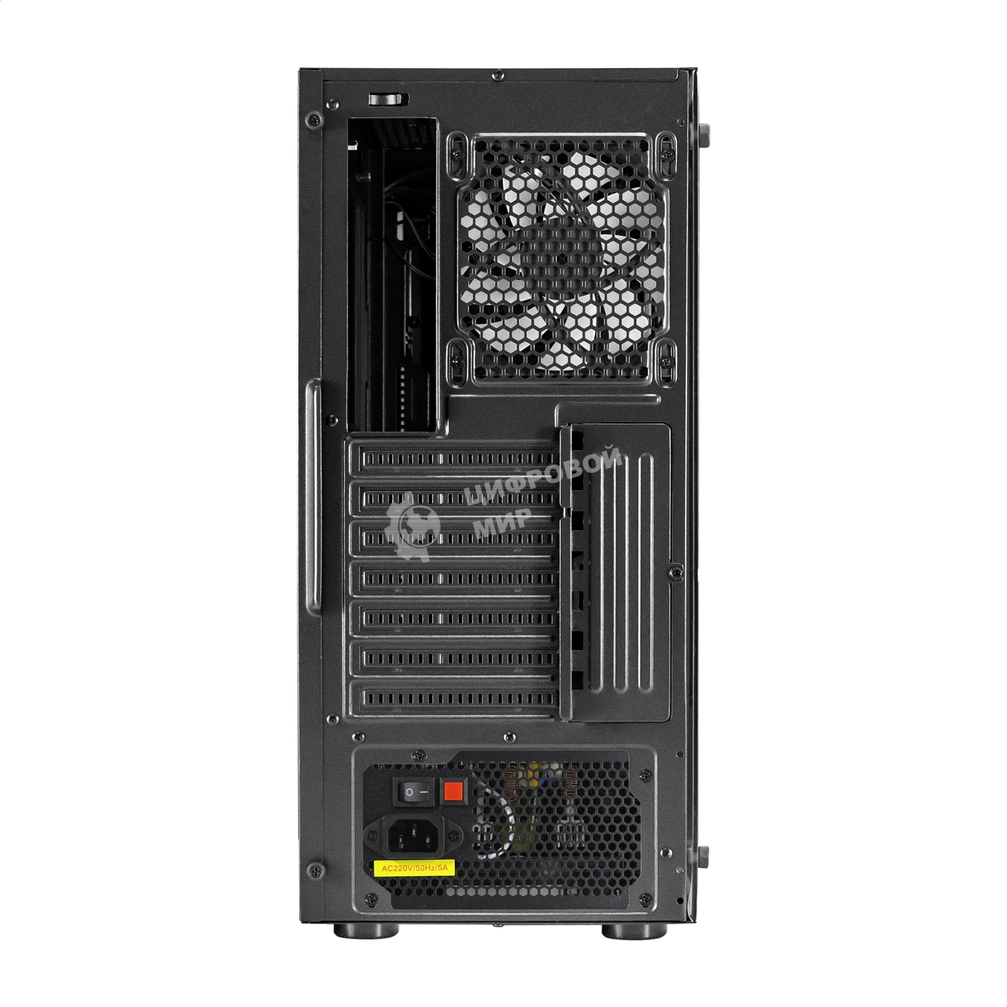 Компьютерный корпус Miditower ExeGate EVO-9211-EVO800 (ATX, БП EVO800RGb с вент. 12см, с окном, 2хUSB+1хUSB3.0, HD аудио, черный, 1 вент. с RGb подсветкой)
