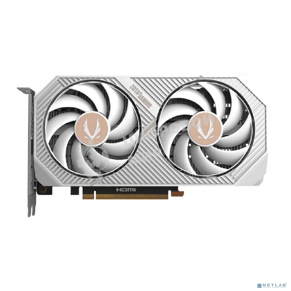 Видеокарта Zotac PCI-E 5.0 RTX 5060 TWIN EDGE OC WHITE ED NVIDIA GeForce RTX 5060 8Gb 128bit GDDR7 2527/28000 HDMIx1 DPx3 HDCP Ret белый
