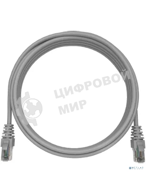 Патч-корд NTSS NTSS-PC-UTP-RJ45-5e-2.0-LSZH-GY NTSS-PC-UTP-RJ45-5E-2.0-LSZH UTP RJ-45 вил.-вилка RJ-45 cat.5e 2м серый LSZH (уп.:1шт) 26AWG