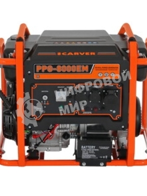 Электрогенератор бензиновый Carver PPG-8000ЕM, 6.5 кВт, 74 дБ, 89 кг