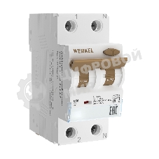 Дифференциальный автомат  Werkel 1P+N 16 A  10 mА  6 kА  C A W922P324