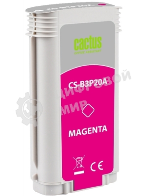 Картридж струйный Cactus CS-B3P20A №727 пурпурный (130 мл) для HP DJ T920/T1500/T2530
