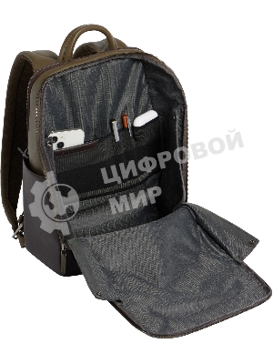 Рюкзак мужской Piquadro Black Square CA6503B3/VETM хаки натур.кожа