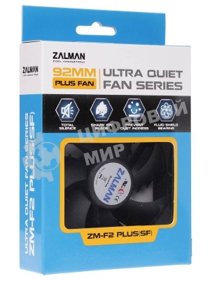Вентилятор для корпуса Zalman ZM-F2 PLUS (SF) черный, 92 мм, 1500 об/мин, 23 дБ, 3 pin