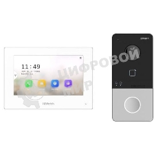 Комплект IP-видеодомофона HiWatch DS-D100IKWF(B)