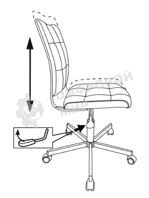 Кресло компьютерное Бюрократ CH-330M белый Lincoln 100, искусственная кожа, крестовина металл хром
