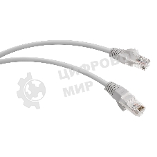 Патч-корд WRline WR-PC-RJ45-UTP-5E-0.3-GY UTP RJ-45 вил.-вилка RJ-45 cat.5e 0.3м серый LSZH (уп.:1шт)