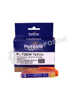 Картридж струйный ProfiLine PL-T2634 для принтеров Epson Expression Premium XP-600/XP-605/XP-700/XP-710/XP-800/XP-820 с чернилами Yellow