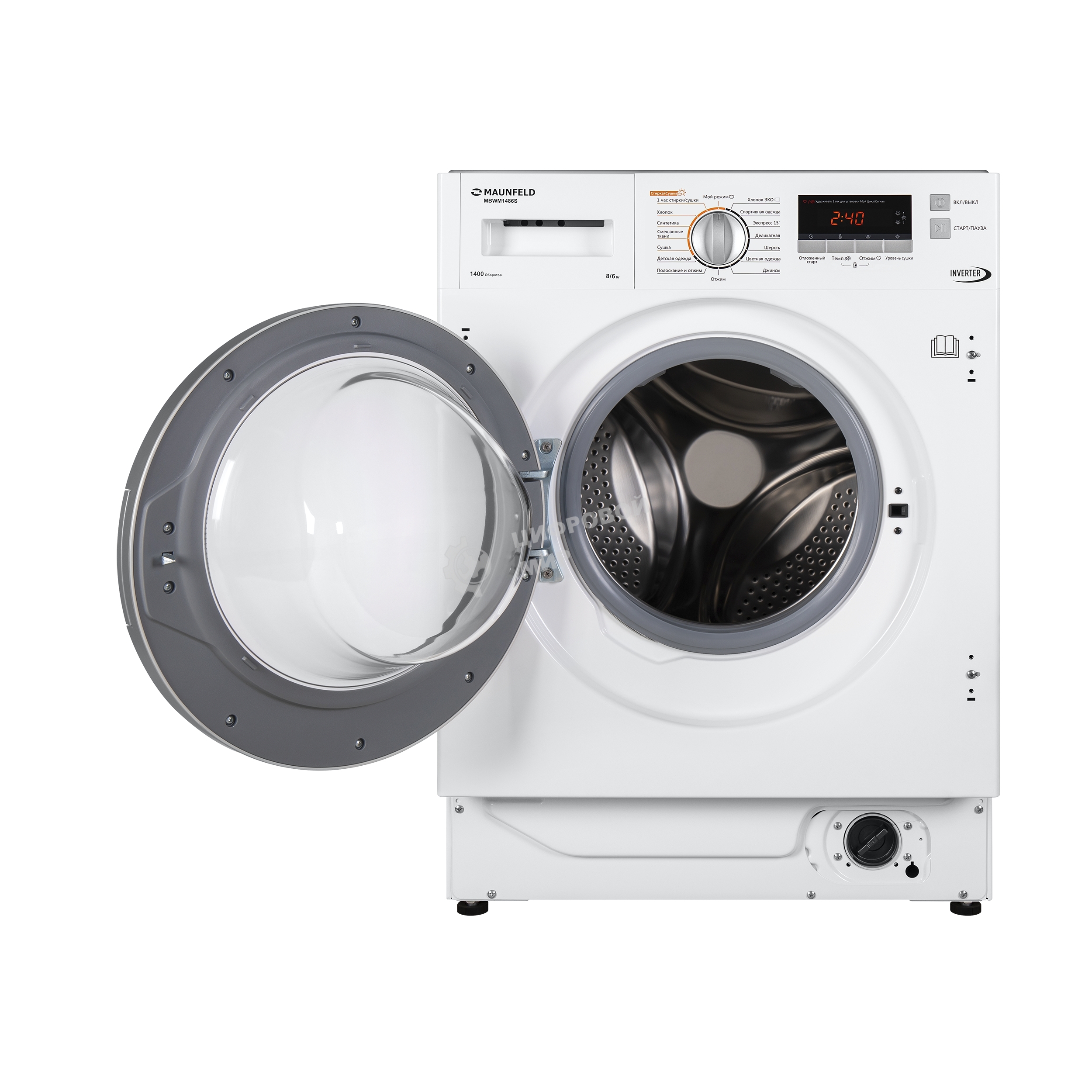 Встраиваемая стиральная машина Maunfeld MBWM1486S с сушкой
