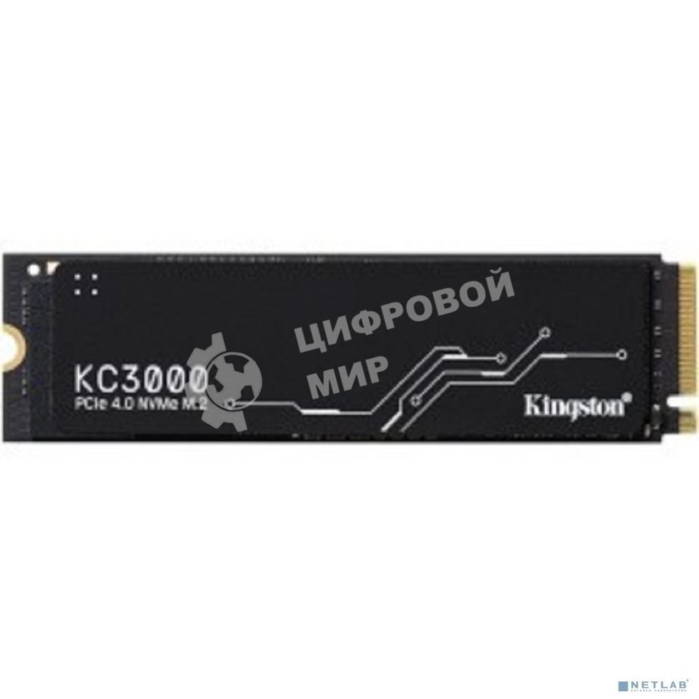 Накопитель SSD Kingston KC3000, 2Tb, PCIe 4.0 x4, M.2 2280, NVMe, R/W 7000/7000, с радиатором
