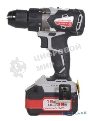 Дрель-шуруповерт аккумуляторная бесщеточная ИНТЕРСКОЛ ДА-13/36В 70 Li-ion АПИ [814.2.2.70] кейс, 2 аккум. 2,0А·ч, ЗУ