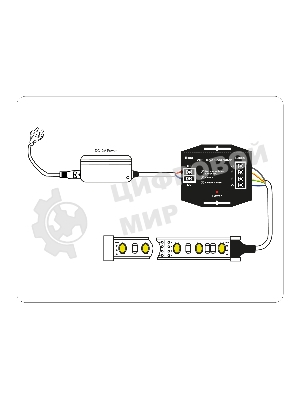 Контроллер GS11551 WIFI Tuya RGB 24A 12V 288W/ 24V 576W (ПДУ Радио 2.4G CR2025)