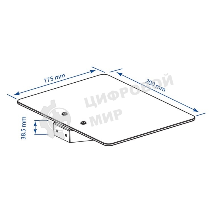 Кронштейн-подставка для DVD и AV систем Kromax MICRO-MONO черный макс.5кг настенный