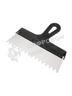 Шпатель фасадный Rexant 250 мм зуб 8х8 нержавеющая сталь, пластмассовая рукоятка