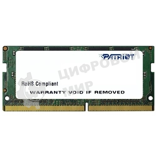 Оперативная память Patriot, DDR4, 8GB (1x8 GB), 2400 MHz, CL17, SO-DIMM
