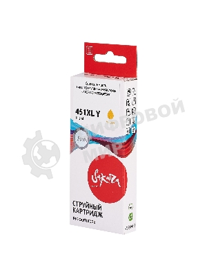 Картридж струйный Sakura 6475B001 (451XL Y) для Canon, желтый, 10,2 мл., 685 к.