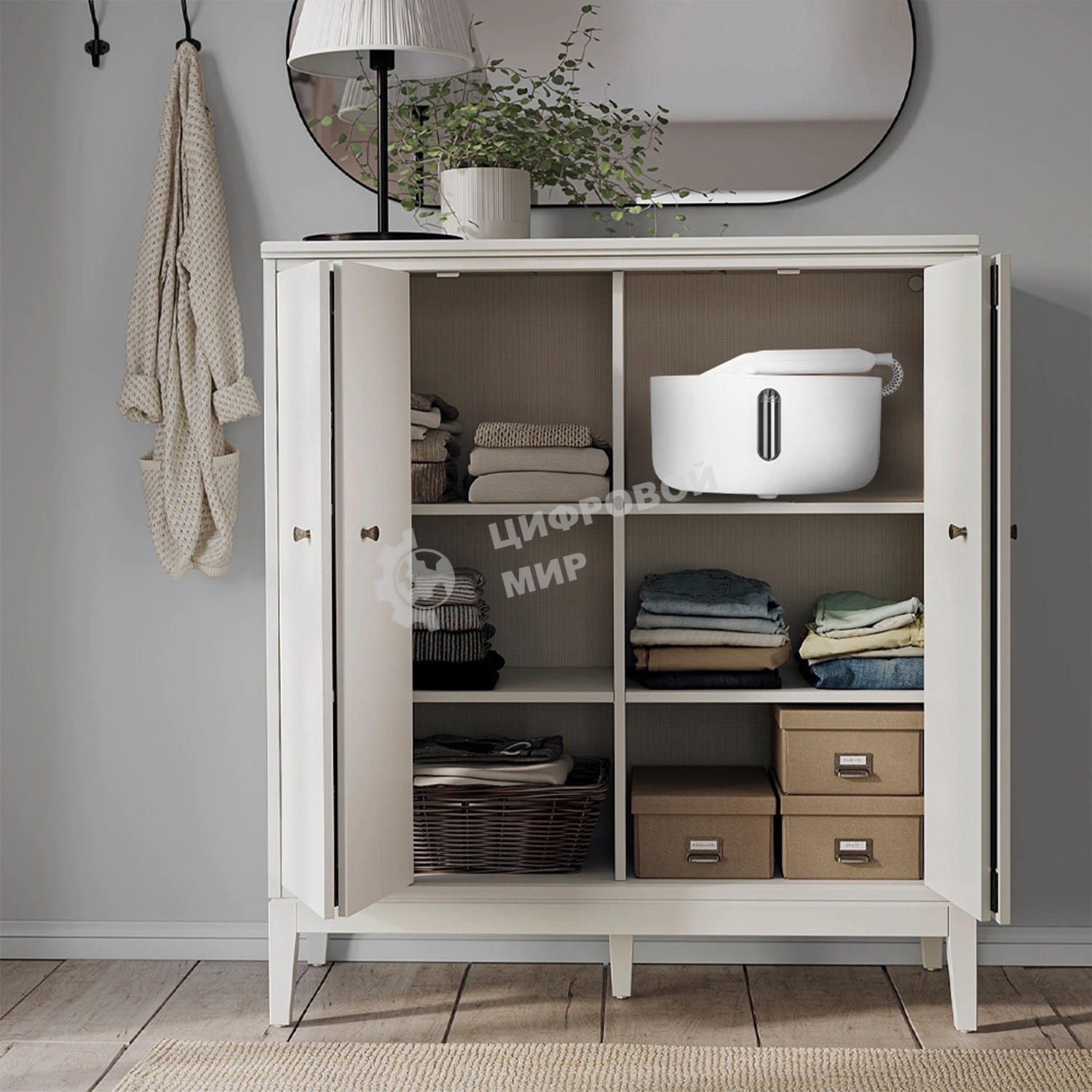 Отпариватель Kitfort КТ-9110-1 белый/фиолетовый, 2180 Вт, 45 г/мин, 0.6 л