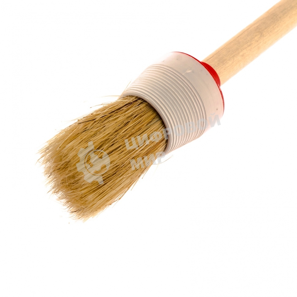 Кисть круглая MTX 82076 № 6 (30 мм), натуральная щетина, деревянная рукоятка