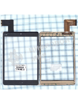 Сенсорное стекло (тачскрин) C196131F1-FPC808DR. черное
