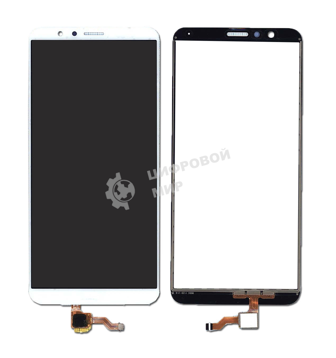 Сенсорное стекло (тачскрин) для Huawei Honor 7X, белое