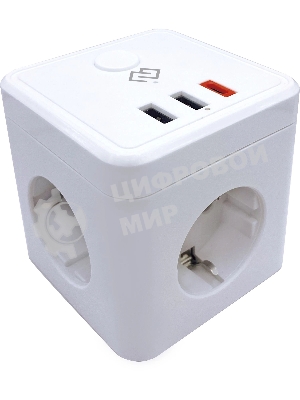 Умная розетка Digma DiPlug Cube 1 EU Wi-Fi белый (DPC13S)