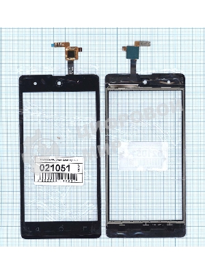 Сенсорное стекло (тачскрин) для Micromax Q349 Canvas Selfie 4, черное