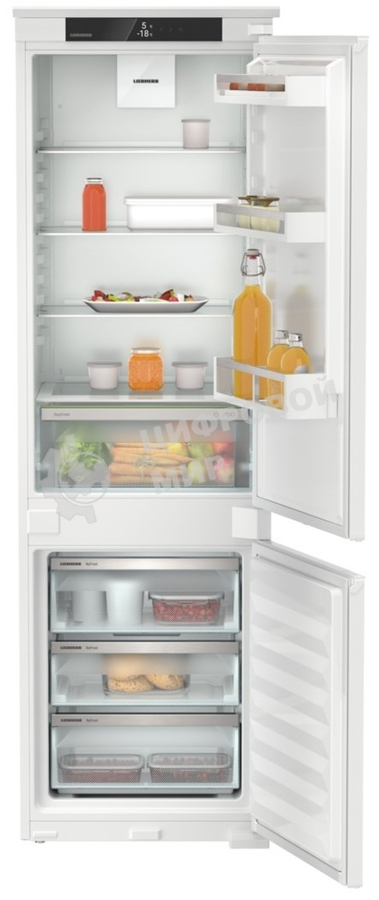 Встраиваемый холодильник Liebherr ICNSE 5103-22 001 двухкамерный 182/69л морозилка снизу