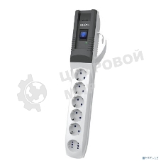 Сетевой фильтр Pilot PRO USB 1.8 м, 6 розеток, серый, коробка