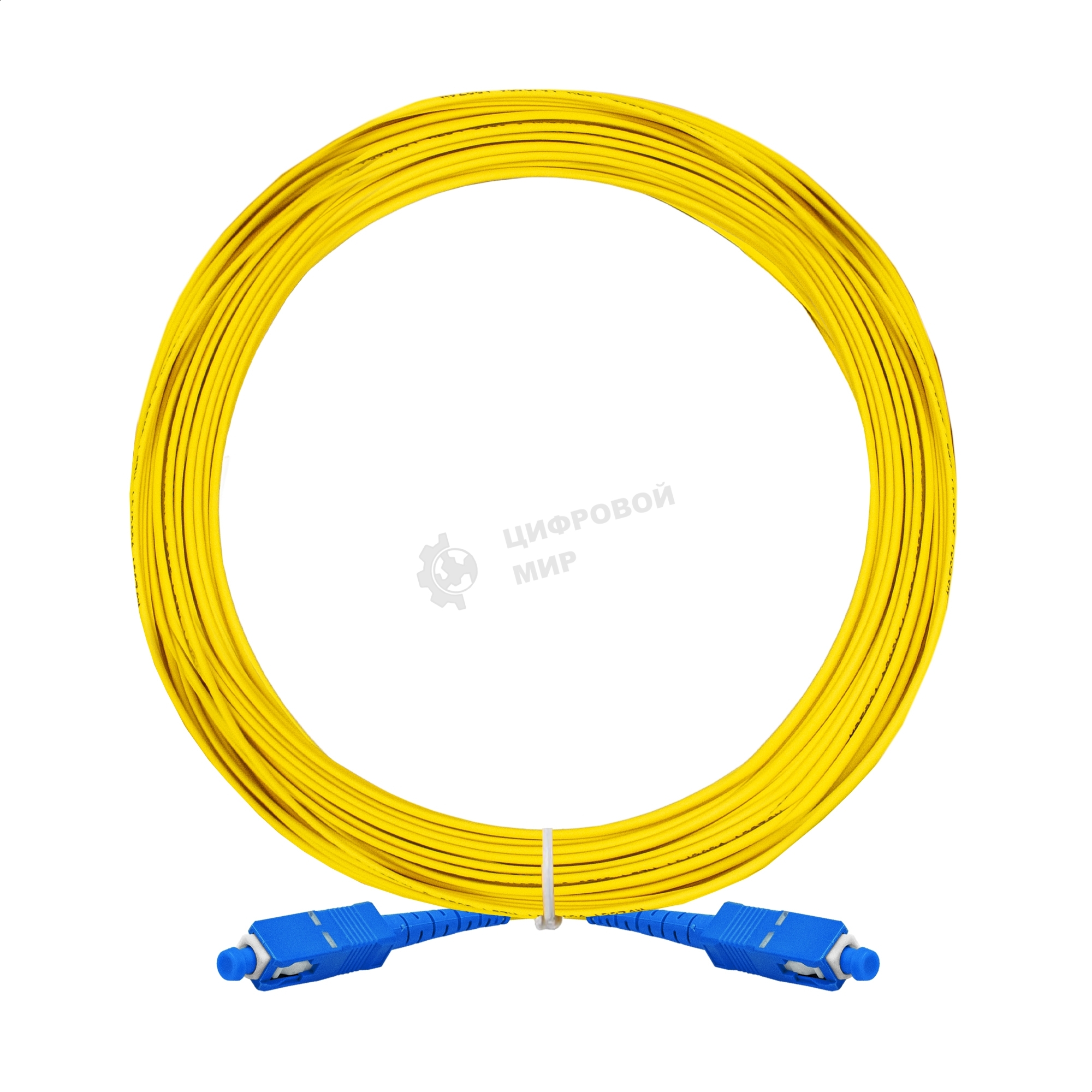 Патч-корд волоконно-оптический ExeGate FC-S-9-SC-SC-10M-LSZH (Шнур ВО SM 9/125 (OS2/G.652.D), SC/UPC-SC/UPC, Simplex, LSZH, 10 м)