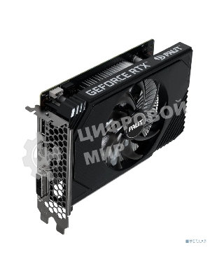 Видеокарта Palit RTX 3050 STORMX OC 6Gb NVIDIA GeForce RTX 3050 6Gb PCI-E 4.0 96bit GDDR6 1042/14000 DVIx1 HDMIx1 DPx1 HDCP Ret