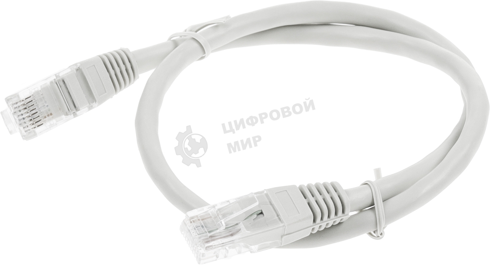 Патч-корд UTP Cablexpert cat.6, 0.5м, литой, многожильный, серый