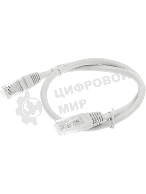 Патч-корд UTP Cablexpert cat.6, 0.5м, литой, многожильный, серый