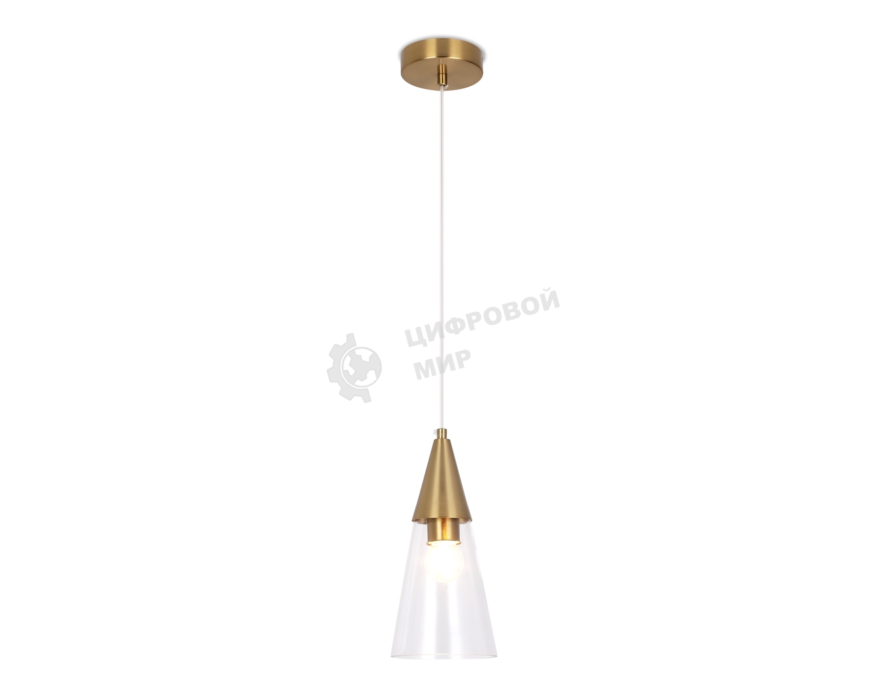 Светильник Ambrella light TR3666 BS/CL латунь/прозрачный E14 max 40W D120*1000