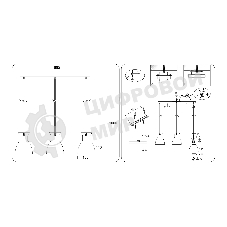 Светильник Ambrella light TR8466/3 WH/FGD белый/золото E27/3 max 60W 550*135*1000