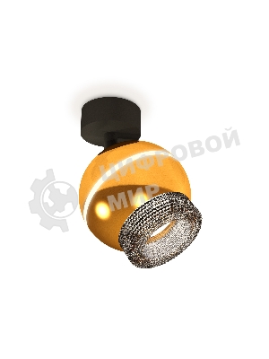 Комплект поворотного светильника Ambrella light XM1105011 PYG/SBK/BK золото желтое полированное/черный песок/тонированный MR16 GU5.3 LED 3W 4200K
