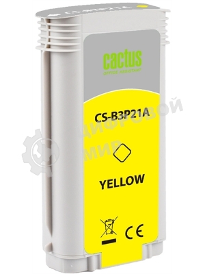 Картридж струйный Cactus CS-B3P21A №727 желтый (130 мл) для HP DJ T920/T1500/T2530