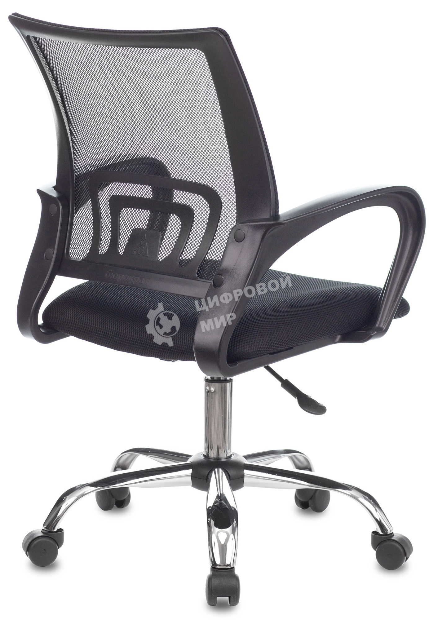 Кресло компьютерное Бюрократ CH-695NLTSL черный TW-01 TW-11, сетка/ткань, крестовина металл хром