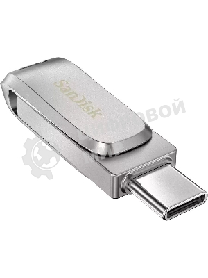 Флешка USB SanDisk Ultra Dual Luxe (SDDDC4-128G-G46), 128Gb, USB 3.1/USB Type-C, R/W 150/40, серебристый