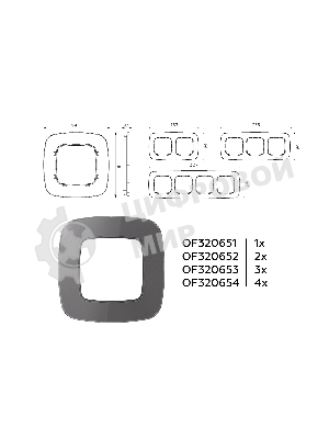 Рамка OMEGA Radian (Антрацит серый Стекло органическое) 1-ая OF320651