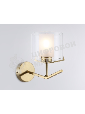 Настенный светильник Ambrella light LH57010 BS/FR латунь/белый матовый E14 max 40W 280*150*220