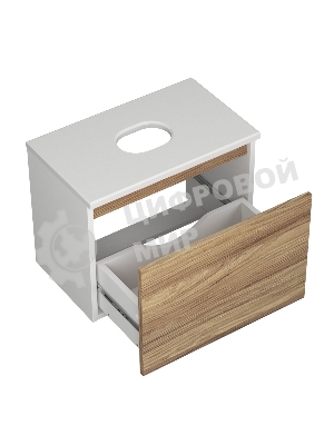 Комплект для ванной, 3 предмета (тумба Bau Dream Blackwood 50 + раковина чаша BAU Spectrum mini 47х24, белая, смеситель высокий Hotel Still)