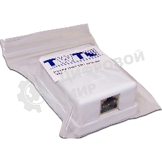 Настенная розетка, 2 порта RJ-45 категории 5е, STP, белая