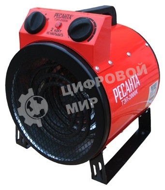 Тепловые пушки Ресанта ТЭП-2000К 67/1/7 Тепловая электрическая пушкакруглая, 220В, вентилятор/2000 Вт, 4 кг