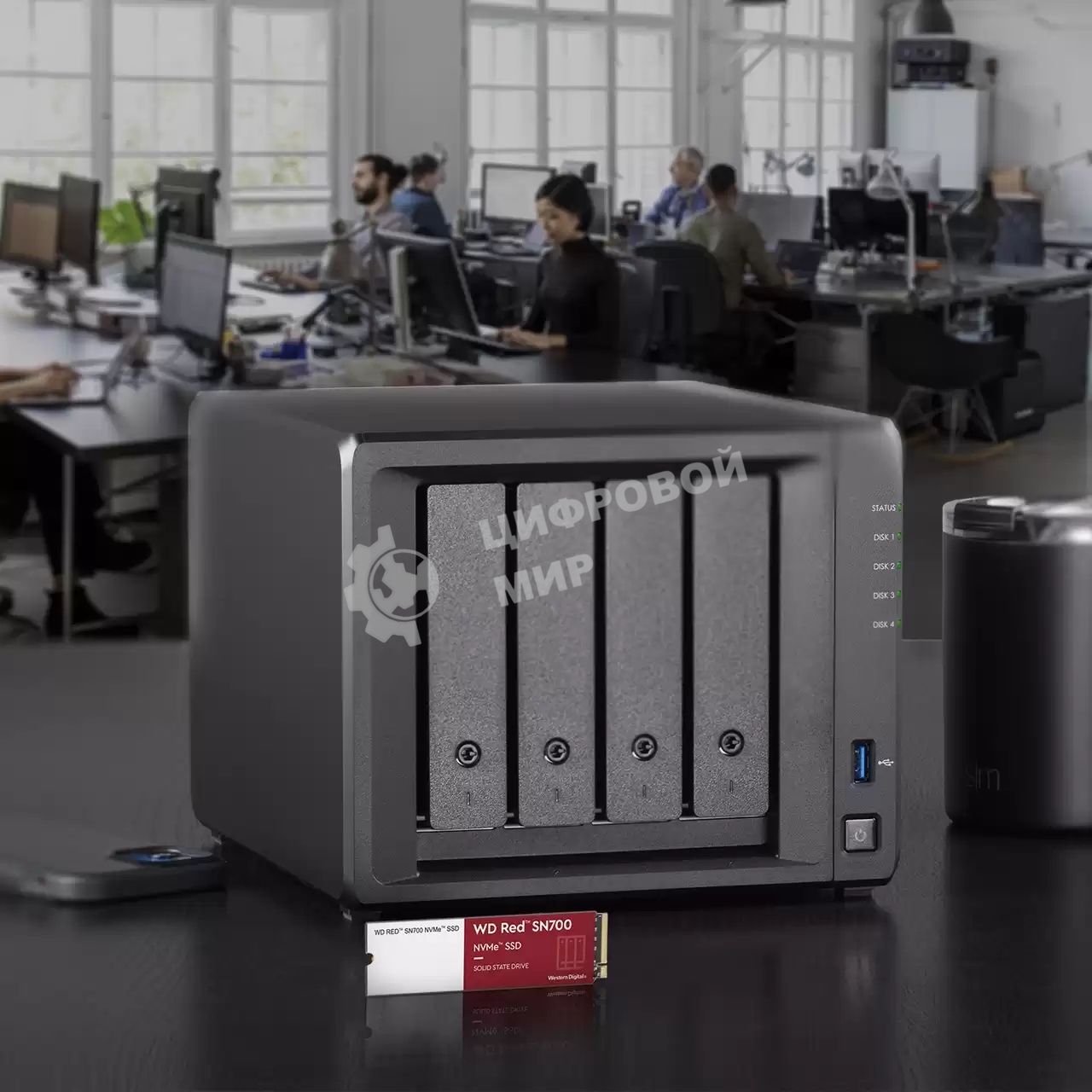 Накопитель SSD WD Red SN700, 1Tb, PCIe 3.0 x4, M.2 2280, NVMe, R/W 3430/3000