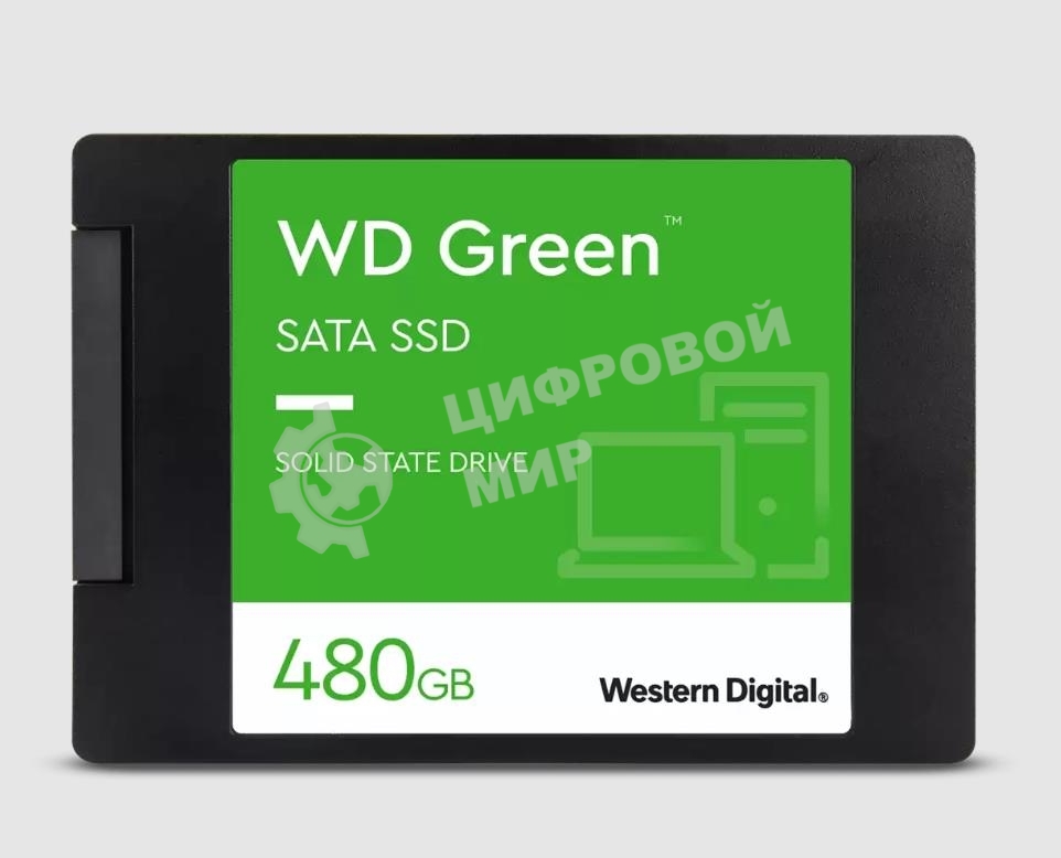 Накопитель SSD WD Green WDS480G3G0A, 480Gb, SATA III, 2.5